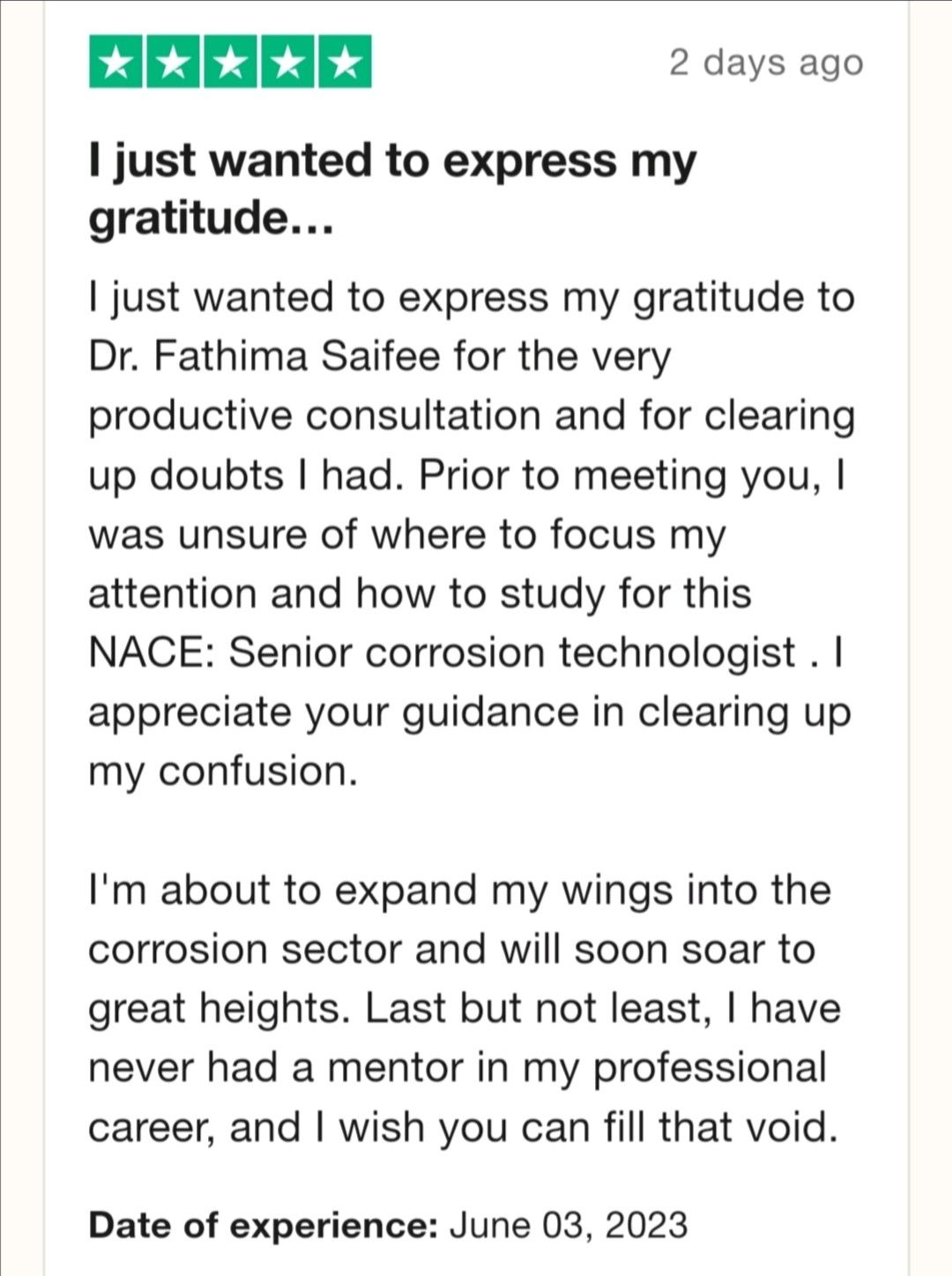 Dr Fatima Saifee(NACE Sr Corrosion Technologist) on LinkedIn: # Dr Fatima Saifee(NACE Sr Corrosion Technologist) on LinkedIn: #