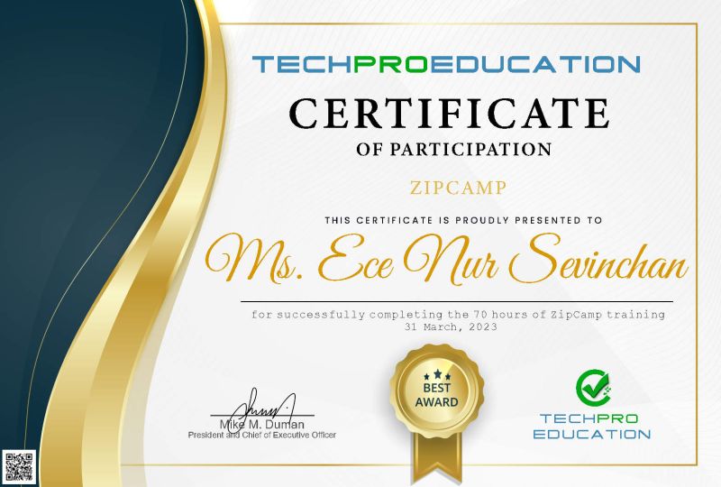 Ece Nur Sevinçhan on LinkedIn: I am happy to share my certificate of Ece Nur Sevinçhan on LinkedIn: I am happy to share my certificate of