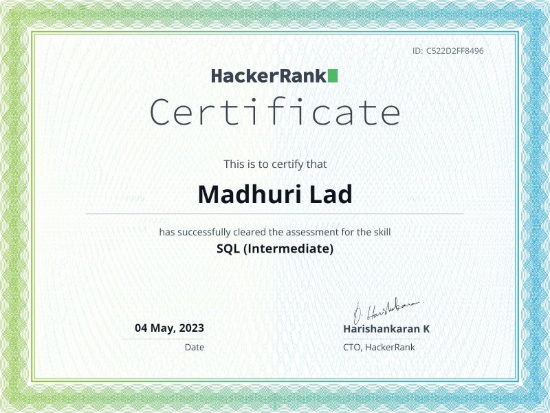 Madhuri Lad on LinkedIn: #sql #hackerrank Madhuri Lad on LinkedIn: #sql #hackerrank