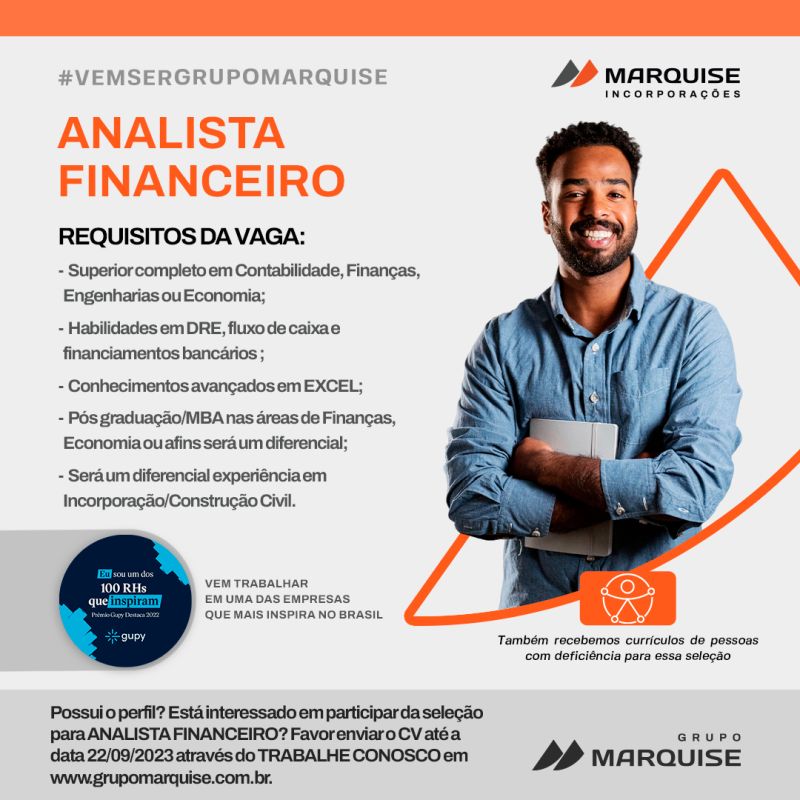 Vaga Analista Financeiro em Fortaleza/Ce