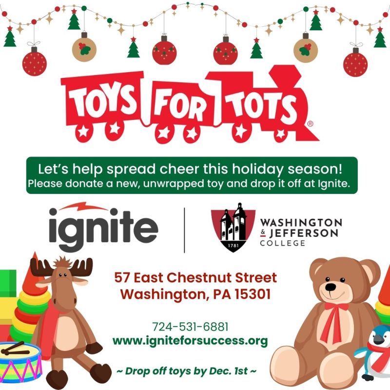 Toys For Tots Donation Box At Ignite