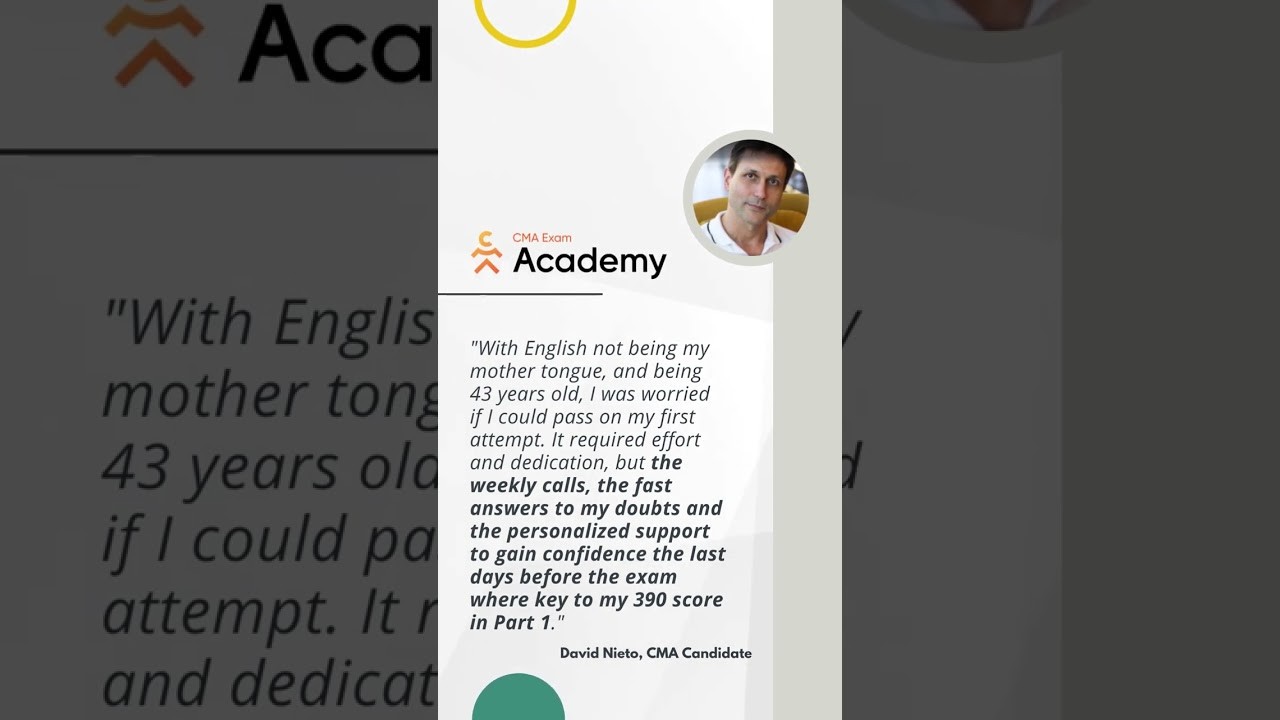 CMA Exam Academy Pass the Exam on Your First Try on LinkedIn: quot With CMA Exam Academy Pass the Exam on Your First Try on LinkedIn: quot With
