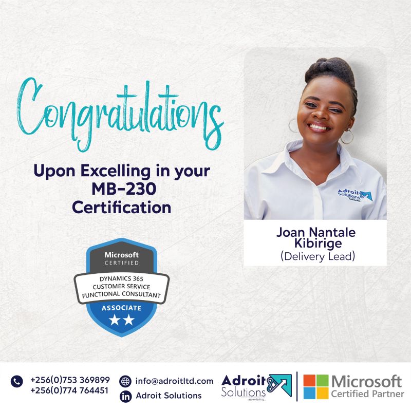 Adroit Solutions Limited (Uganda) on LinkedIn: Congrats on passing the Adroit Solutions Limited (Uganda) on LinkedIn: Congrats on passing the