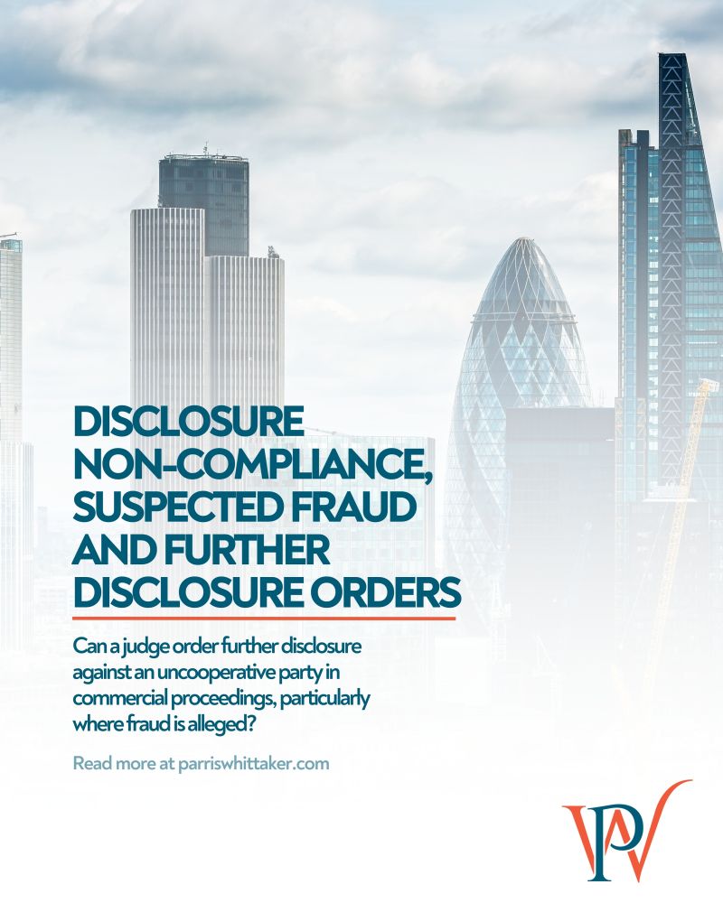 ParrisWhittaker on LinkedIn: Can a judge order further disclosure ParrisWhittaker on LinkedIn: Can a judge order further disclosure