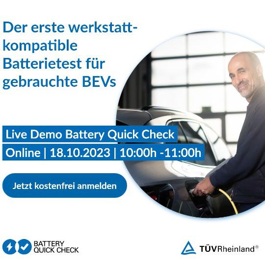 TÜV Rheinland Mobility auf LinkedIn: Battery Quick Check – Der erste von TÜV  Rheinland zertifizierte…