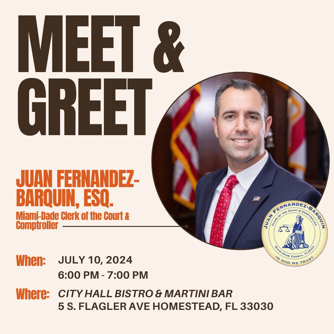 Juan Fernandez Barquin Esq Miami Dade Clerk of the Court and Juan Fernandez Barquin Esq Miami Dade Clerk of the Court and
