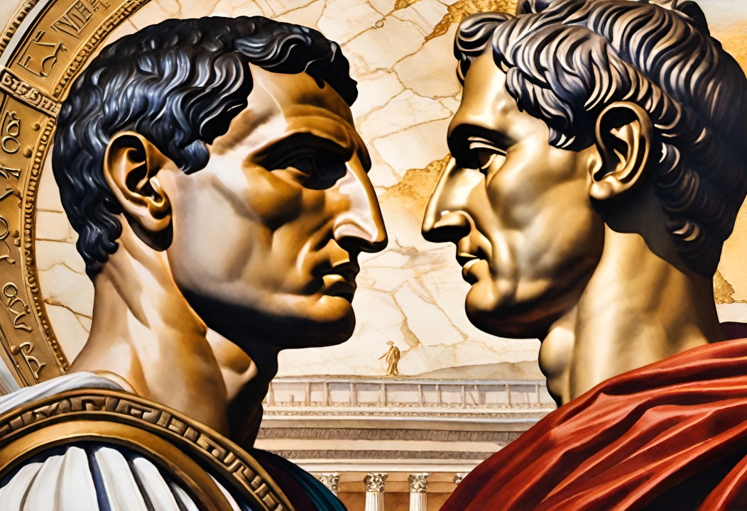 Titans of Rome: The Parallel Journeys of Julius Caesar and Augustus