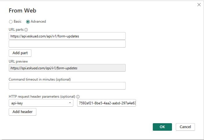 Eskuad field data solution integrated to PowerBI