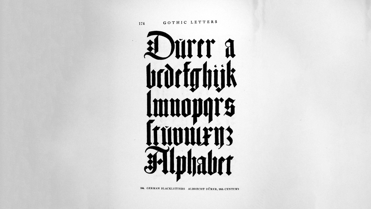 A brief history of the rise, fall and renaissance of the Blackletter