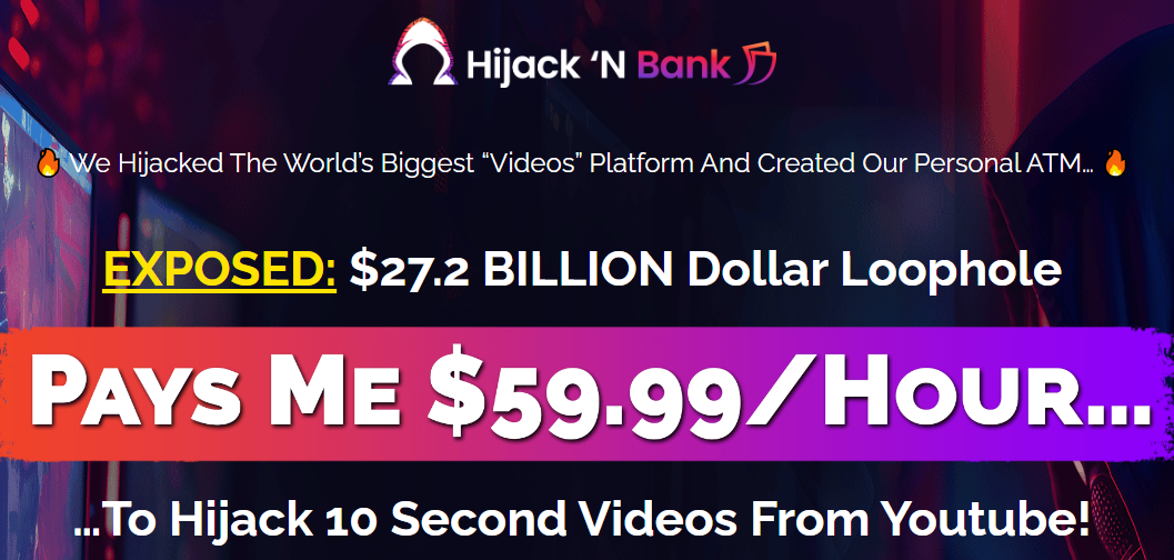 Hijack N Bank Review OTO Upsell 👉 VIP 5,000 Bonuses Bundle + Login Software
