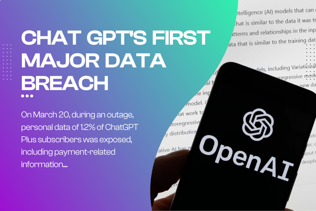 ChatGPT's First Major Data Breach: OpenAI Addresses Personal Information  Leak, ChatGPT, Risks, Vulnerabilities, Management, Security, AI, Midjourney, Dall-E, Bard, Google, Trends