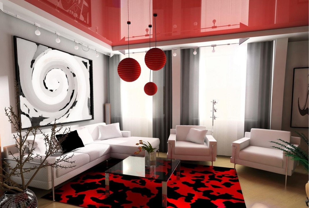 20 Red Black And White Living Room Ideas