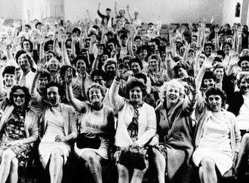 Women machinists at the Ford Motor Company plant in Dagenham took strike action on 7 June 1968 for equal pay. The women won a pay increase to 92% of men's wages. - Pat Mantle TUC Collection, London Metropolitan University
