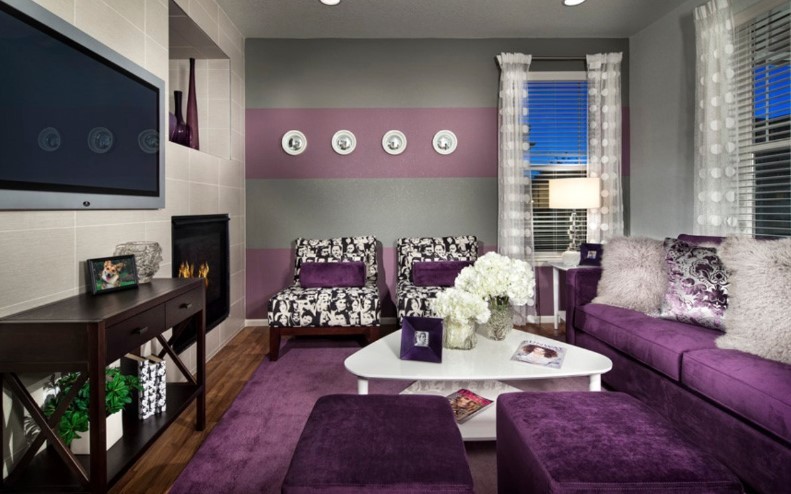 Purple And Gray Living Room Ideas 24