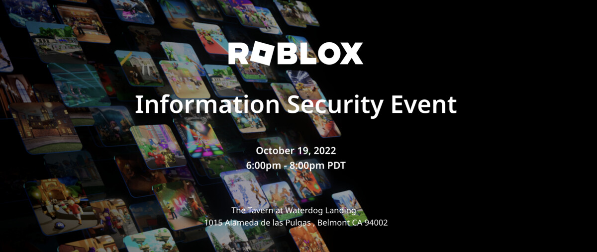 Roblox on LinkedIn: Roblox's Information Security Meetup