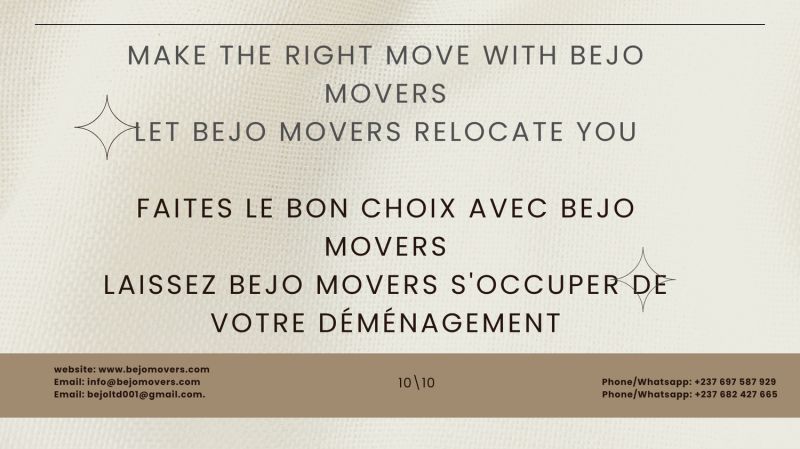 Franklin Abungwo - Founder and Executive Leader - Bejo Movers