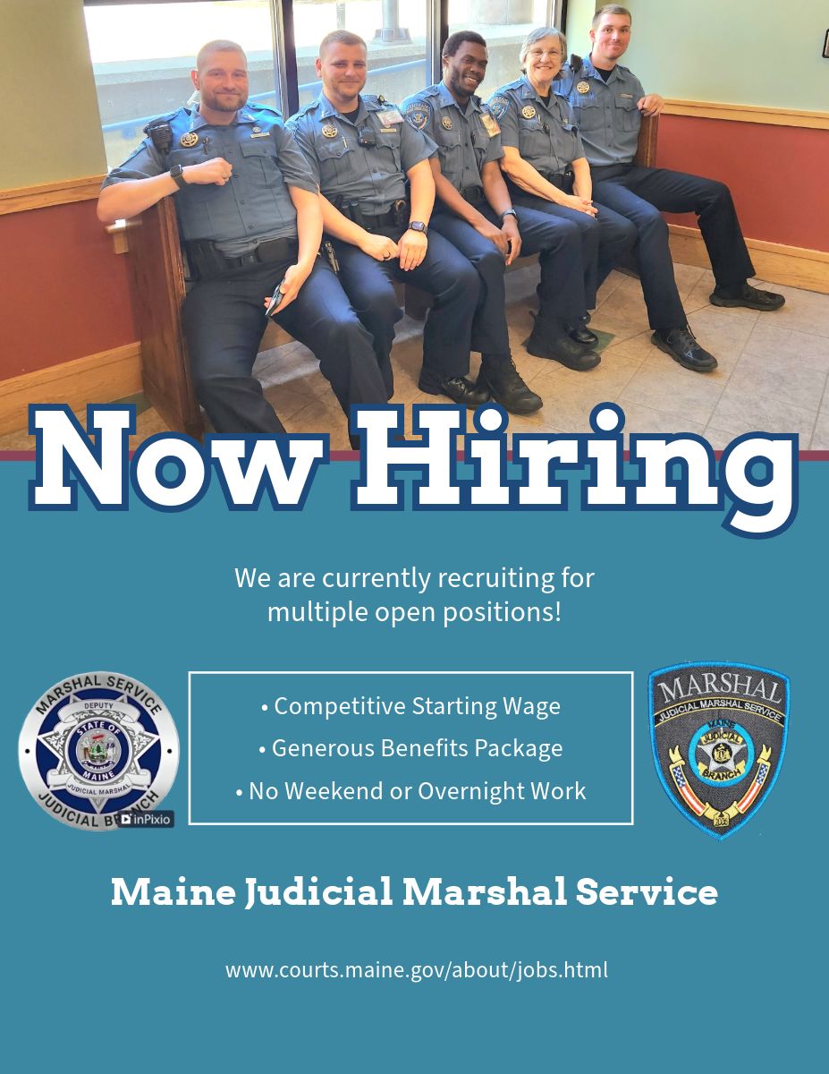 Maine Judicial Marshal Service on LinkedIn: Come join our team and Maine Judicial Marshal Service on LinkedIn: Come join our team and