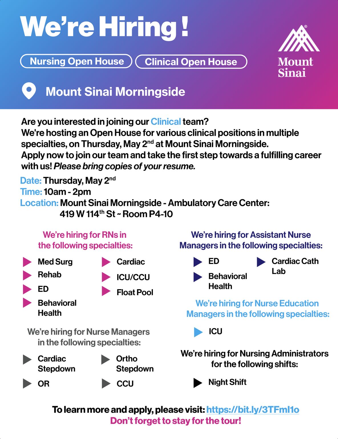 Mount Sinai Health System on LinkedIn: Are you interested in joining ...