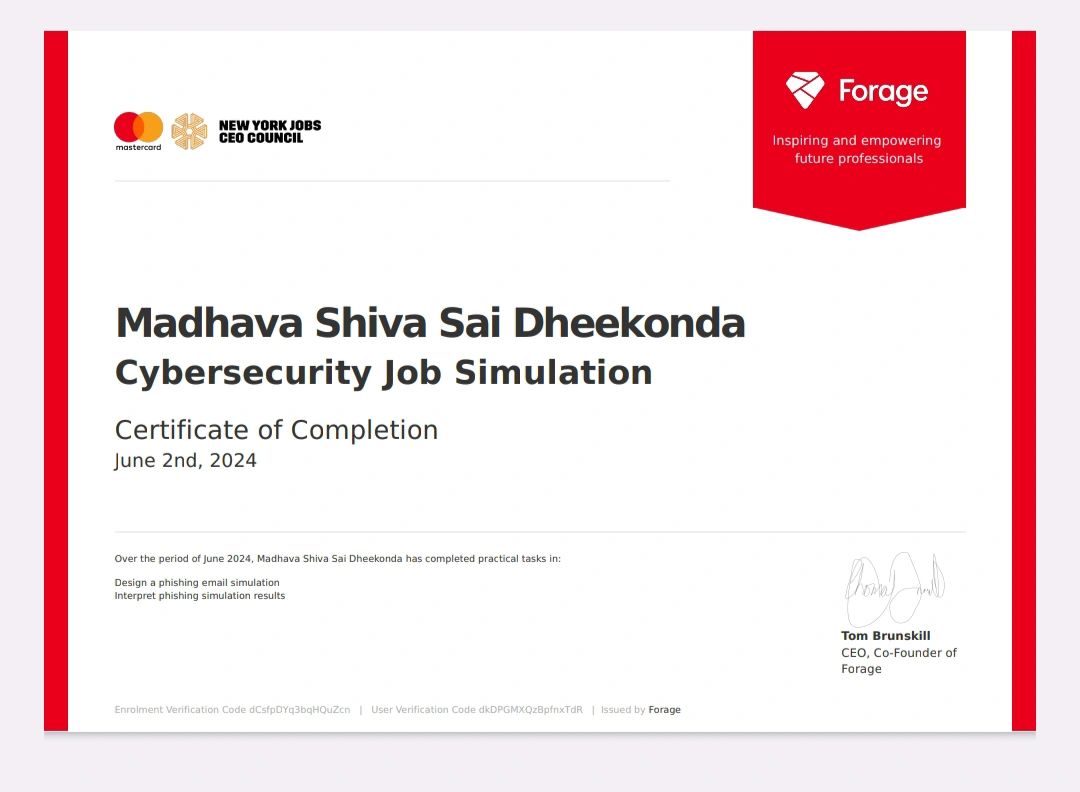 D Madhav on LinkedIn: Bagged an Cybersecurity Certification through D Madhav on LinkedIn: Bagged an Cybersecurity Certification through