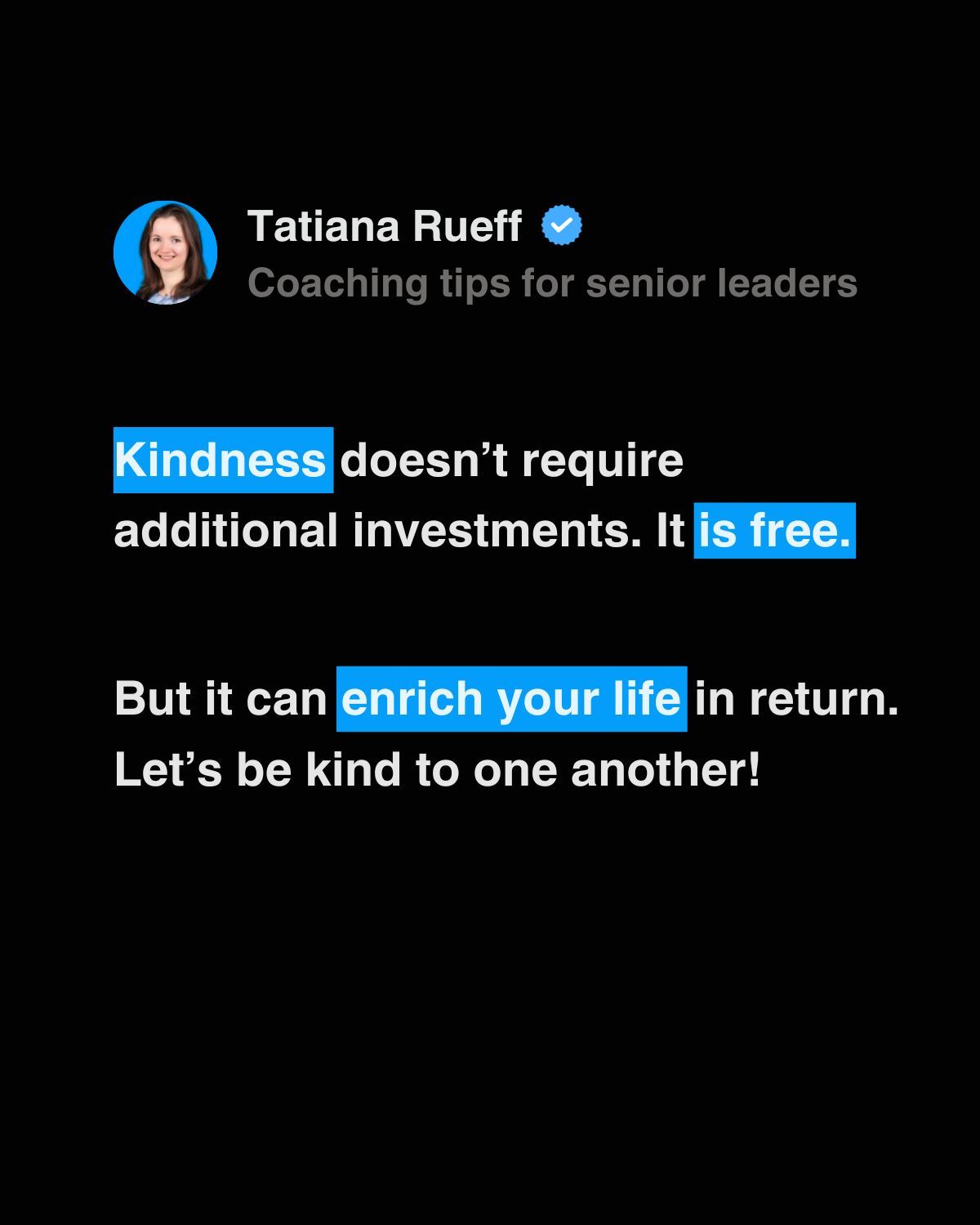 Tatiana Rueff on LinkedIn: #kindnessmatters #sustainablegrowth | 18 ...