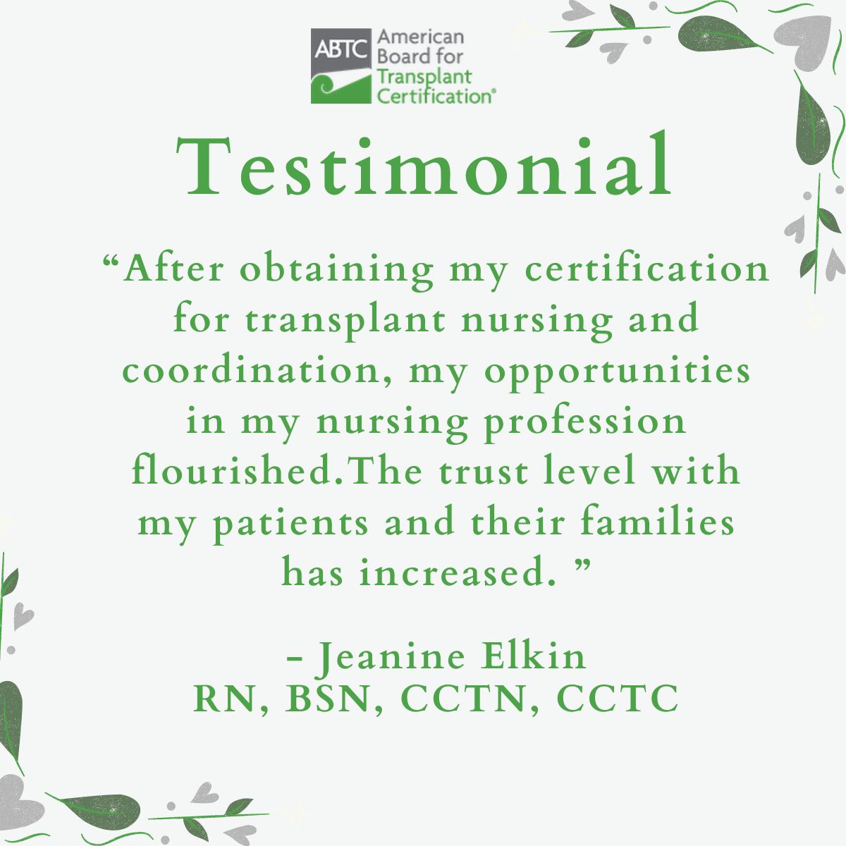 American Board for Transplant Certification on LinkedIn: # American Board for Transplant Certification on LinkedIn: #