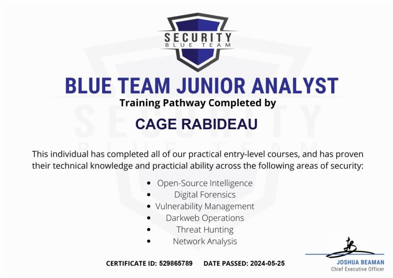 Cage Rabideau on LinkedIn: #securityblueteam #sbt #osint #cert # Cage Rabideau on LinkedIn: #securityblueteam #sbt #osint #cert #