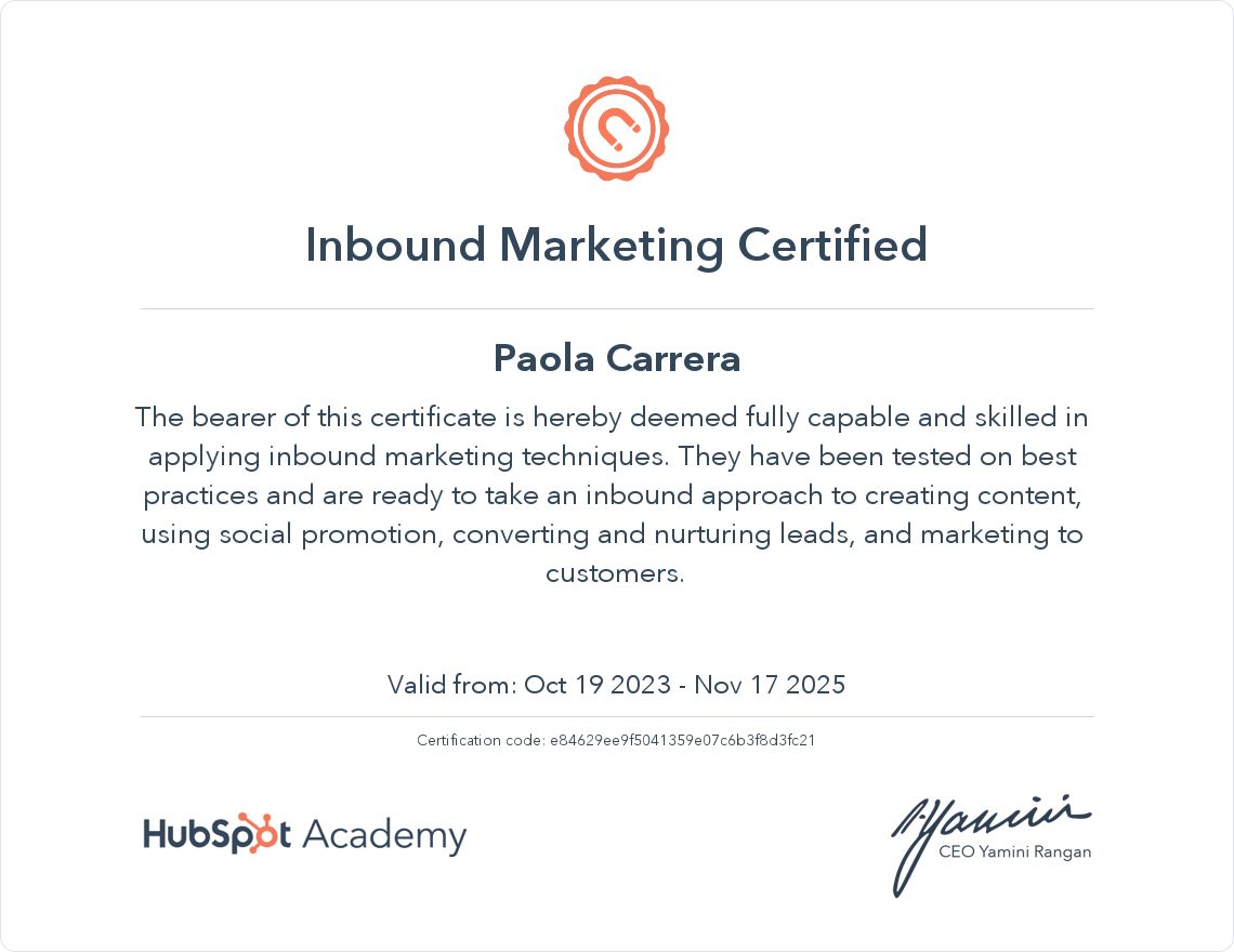 Paola Carrera BS MBA/HR CHAA on LinkedIn: Newest Certification in Paola Carrera BS MBA/HR CHAA on LinkedIn: Newest Certification in