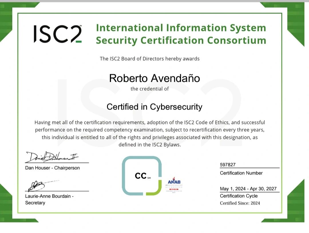 Roberto Avendaño on LinkedIn: Received my badge ️ Certified in ...