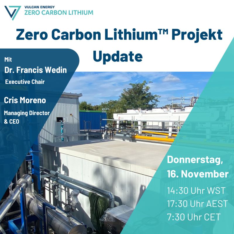 Vulcan Energy Resources Deutschland auf LinkedIn: #direktelithiumextraktion  #zerocarbon #lithium #projekt #energiewende…