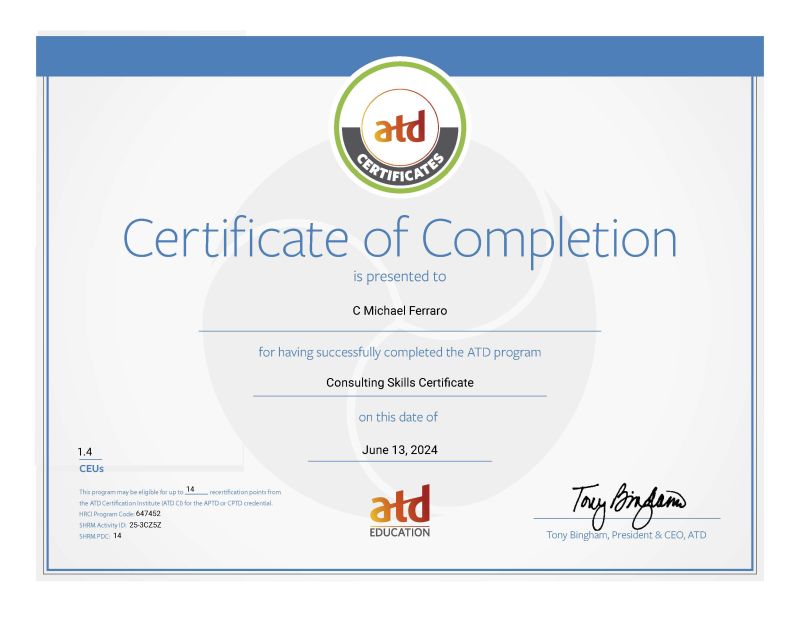 C Michael Ferraro on LinkedIn: I just completed the Association for C Michael Ferraro on LinkedIn: I just completed the Association for