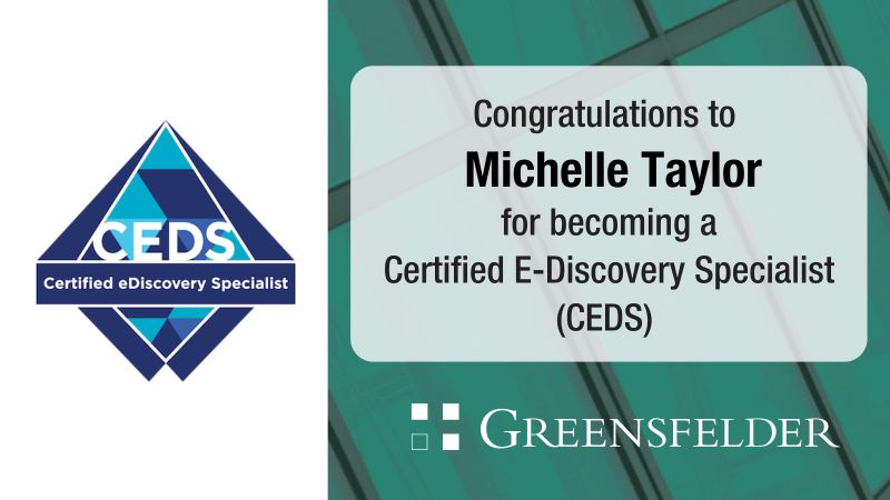 Greensfelder Hemker Gale PC on LinkedIn: #ediscovery #certification Greensfelder Hemker Gale PC on LinkedIn: #ediscovery #certification