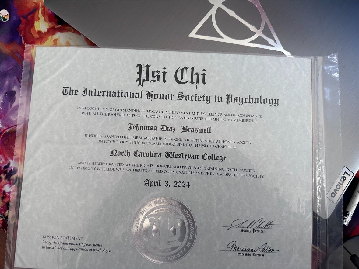 Jehnnisa Braswell on LinkedIn: My Psi Chi The International Honor Jehnnisa Braswell on LinkedIn: My Psi Chi The International Honor