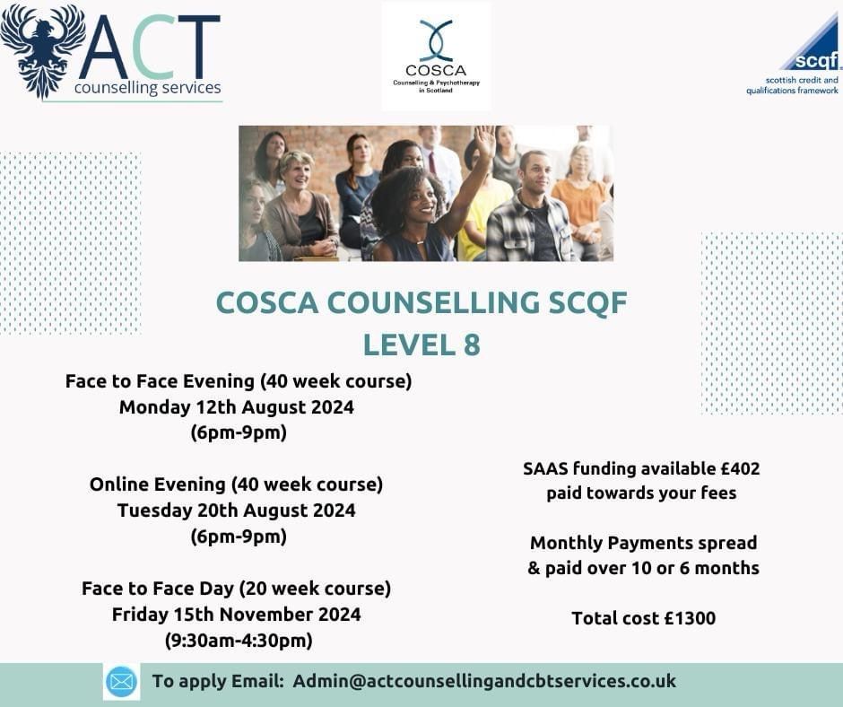 Act Counselling services ltd on LinkedIn: COSCA Counselling Skills Act Counselling services ltd on LinkedIn: COSCA Counselling Skills