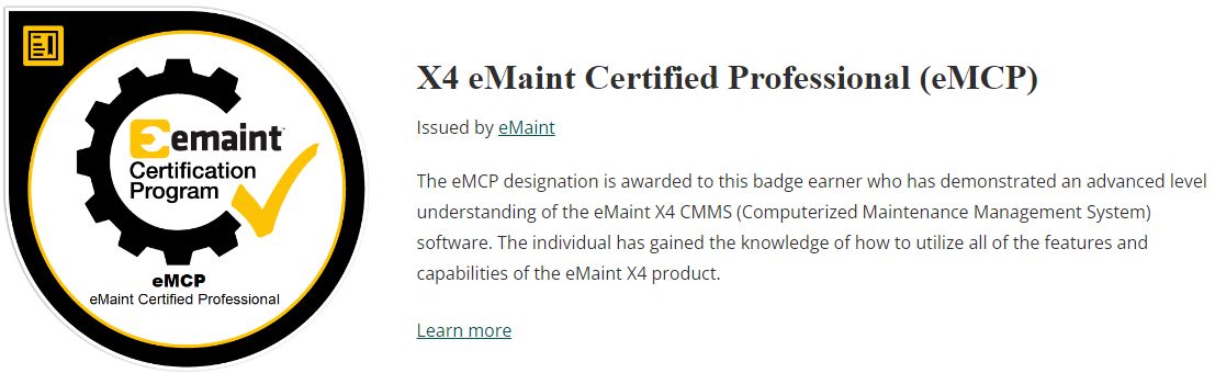 Jack Teetor on LinkedIn: #emaint #cmms #certification # Jack Teetor on LinkedIn: #emaint #cmms #certification #