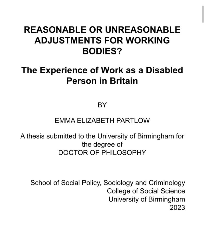 Emma Partlow on LinkedIn: #phd #research #disability #employment