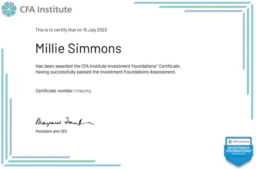 Millie Simmons on LinkedIn: I am proud to say I have passed my Millie Simmons on LinkedIn: I am proud to say I have passed my