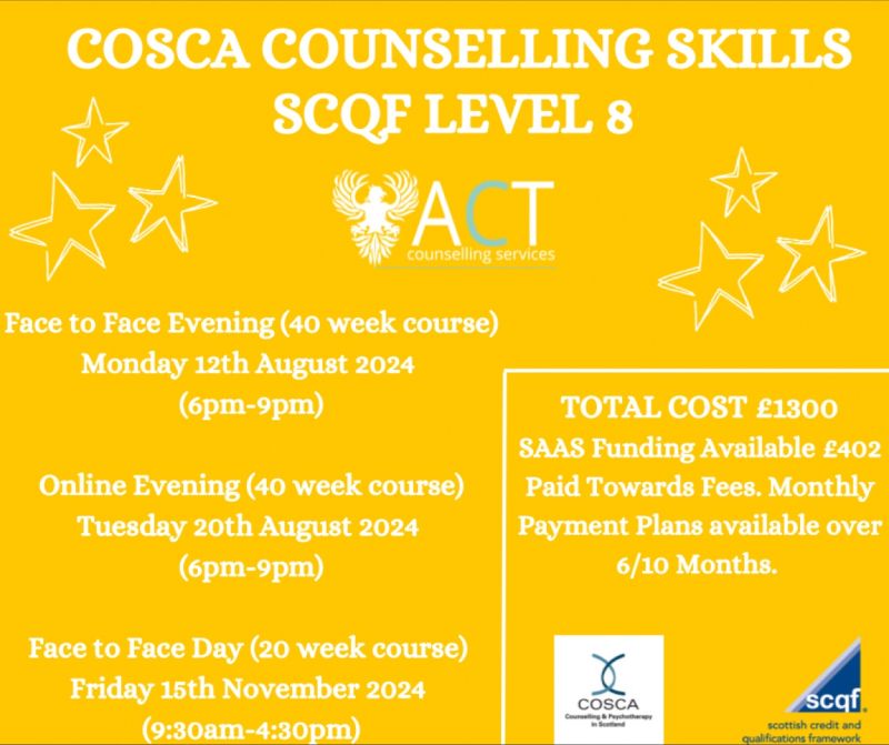 Act Counselling services ltd on LinkedIn: COSCA Counselling Skills Act Counselling services ltd on LinkedIn: COSCA Counselling Skills