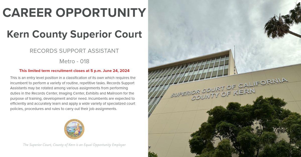 Superior Court of California County of Kern on LinkedIn: The Court is Superior Court of California County of Kern on LinkedIn: The Court is