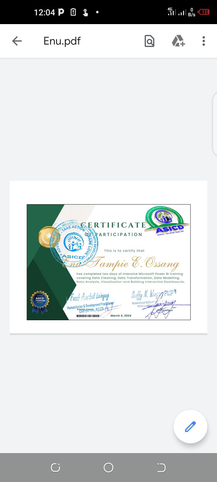Enu Tampie Elones Elones Ossang (Bsc MBA PMP DASM PMI CP MEs) on Enu Tampie Elones Elones Ossang (Bsc MBA PMP DASM PMI CP MEs) on