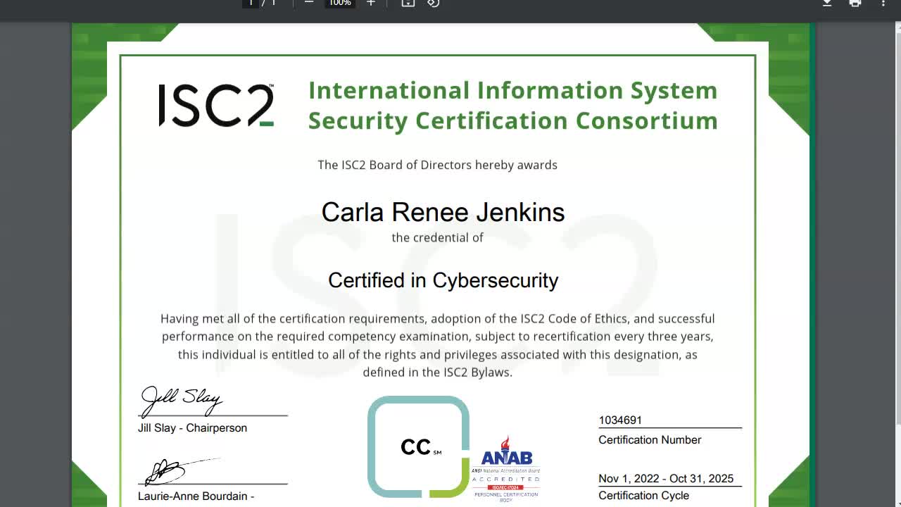 Eric Cortez on LinkedIn: #isc2 #certifiedincybersecurity #cc # Eric Cortez on LinkedIn: #isc2 #certifiedincybersecurity #cc #