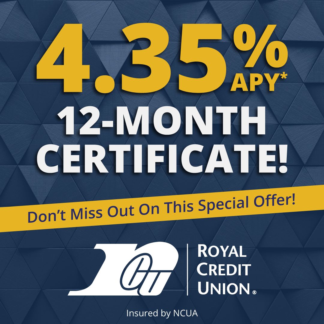 Royal Credit Union on LinkedIn: Check out our new certificate rates of Royal Credit Union on LinkedIn: Check out our new certificate rates of