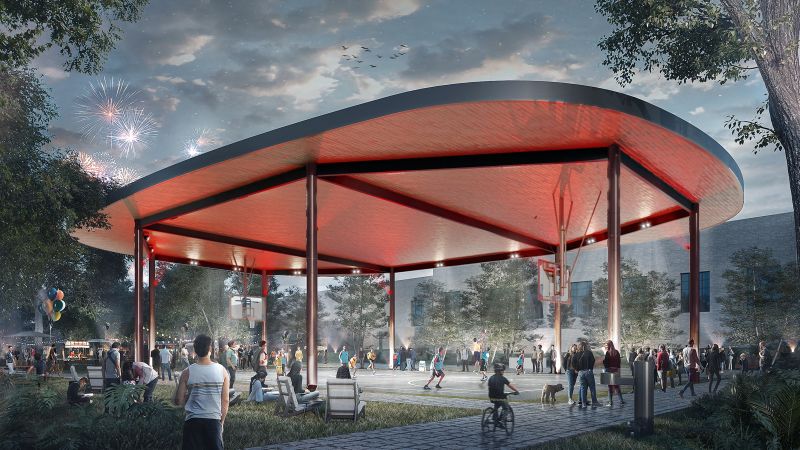 San Antonio Express News on LinkedIn: Covered basketball court honoring San Antonio Express News on LinkedIn: Covered basketball court honoring