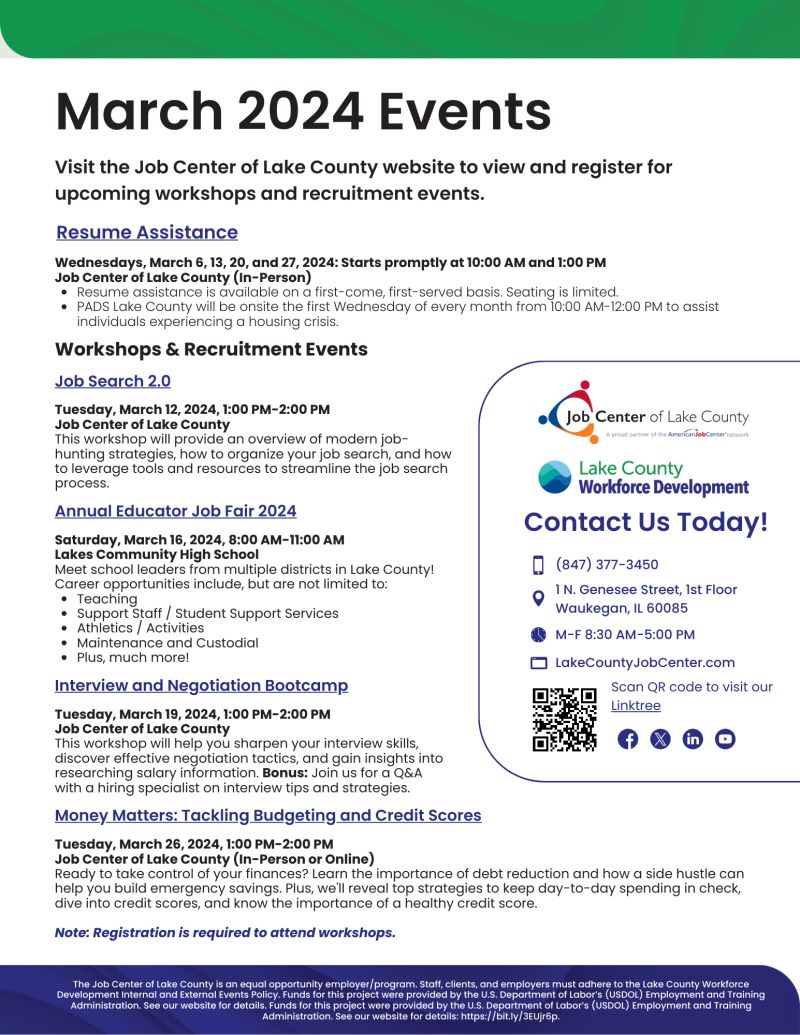 Job Center of Lake County IL on LinkedIn: #monthly #calendar #events # Job Center of Lake County IL on LinkedIn: #monthly #calendar #events #