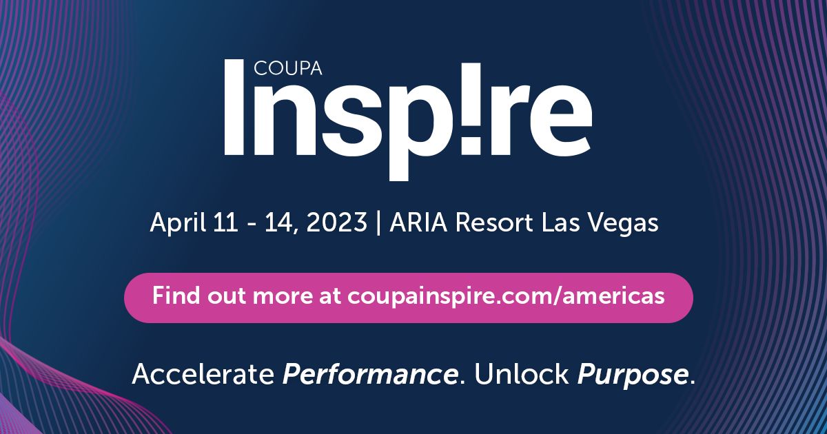 Ray Grove on LinkedIn: 2024 Coupa Inspire Americas Coupa Ray Grove on LinkedIn: 2024 Coupa Inspire Americas Coupa