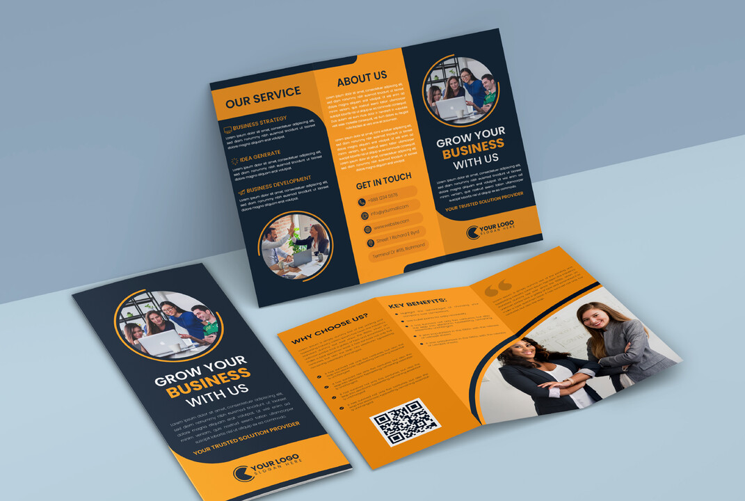 Design your trifold, bifold, business brochures, and flyers with a Professional Graphic Designer