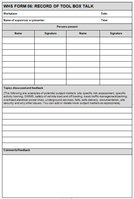Free Toolbox Talk Template (Better Than Excel Word And 55% OFF Free Toolbox Talk Template (Better Than Excel Word And 55% OFF