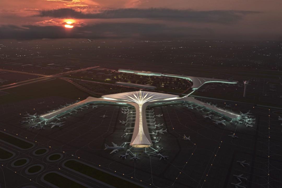 MAD Architects reveals winning design for the new terminal of Changchun Airport, as its first large-scale air transportation junction