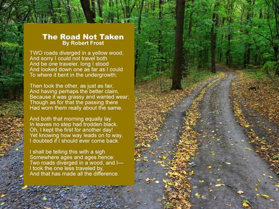 the road not taken reflection essay