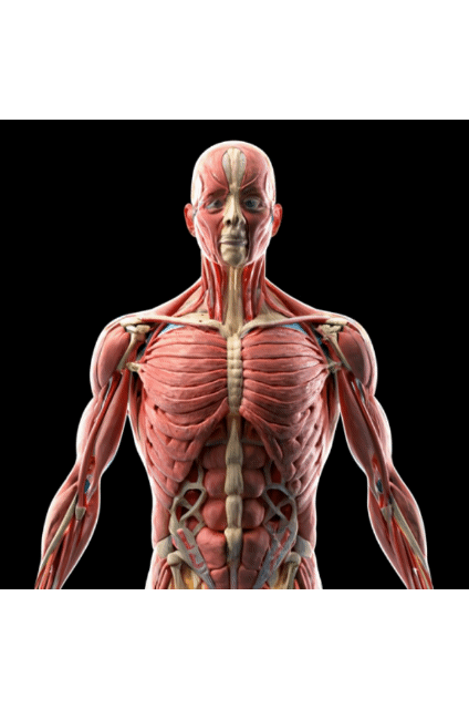 Muscular System of a Human Body 