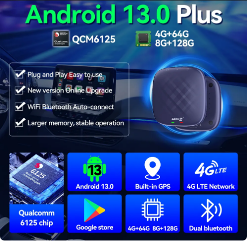CarlinKit 8G+128G Android 13 CarPlay TV AI Box Ultra QCM6125 8-Cores  Wireless CarPlay